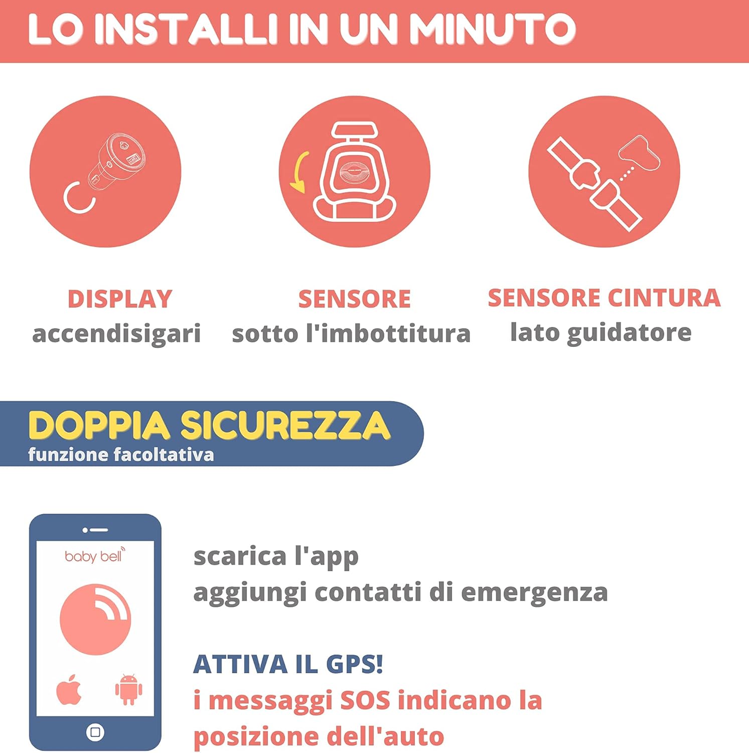 Baby Bell Plus Dispositivo Antiabbandono