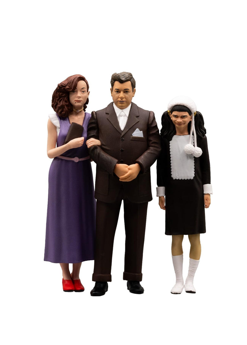 FANTOZZI - famiglia Ragionier Ugo Fantozzi Pina e Mariangela - Scena Film - Statua Figura da Collezione in PVC - altezza 10cm