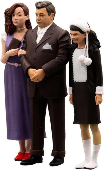 FANTOZZI - famiglia Ragionier Ugo Fantozzi Pina e Mariangela - Scena Film - Statua Figura da Collezione in PVC - altezza 10cm