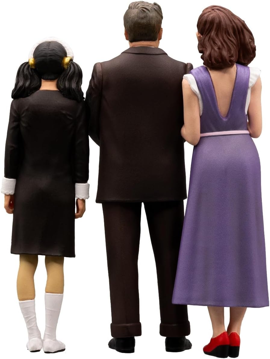 FANTOZZI - famiglia Ragionier Ugo Fantozzi Pina e Mariangela - Scena Film - Statua Figura da Collezione in PVC - altezza 10cm