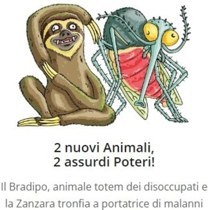 Generico MS Edizioni - Barbascurax - Evolversi Male Gioco da Tavolo Italiano Espansione (Bradipo e Zanzara
