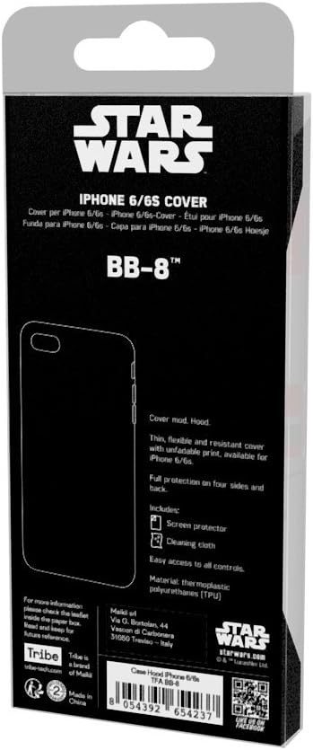 Star Wars Custodia iPhone 6/6s in TPU I Cover Cellulare I Protezione 4 Lati e Posteriore - BB8, Tribe CAI13004