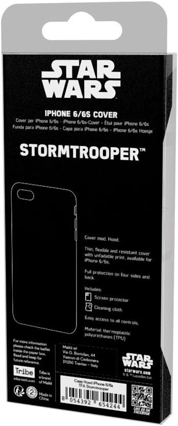 Star Wars Custodia iPhone 6/6s in TPU I Cover Cellulare I Protezione 4 Lati e Posteriore - Stormtrooper, Tribe CAI13001