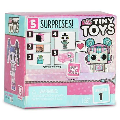 L.O.L. Surprise!, Tiny Toys – Set mit 5 Überraschungen, darunter 1 Tiny 1,5 cm, Zubehör, Glamperstück, Überraschungswasser-Funktion, zufällige Modelle zum Sammeln, Spielzeug für Kinder ab 3 Jahren