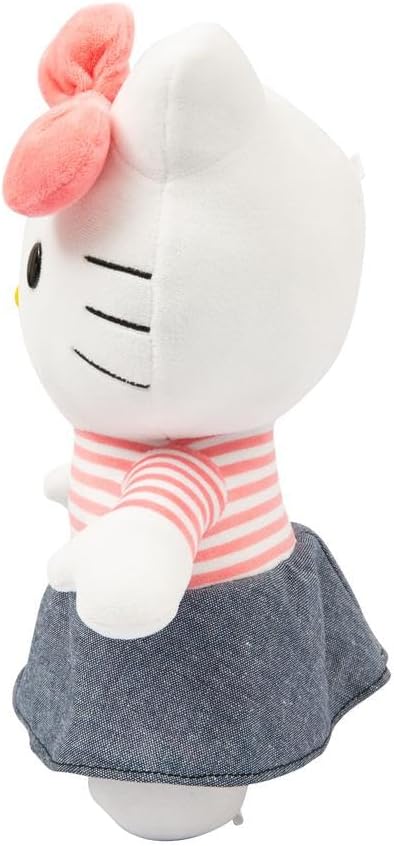 Hello Kitty, Peluche, 30 cm, Modèle Robe Denim, pour Les Enfants dès 3 Ans, HKT131