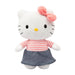 Hello Kitty, Peluche, 30 cm, Modèle Robe Denim, pour Les Enfants dès 3 Ans, HKT131