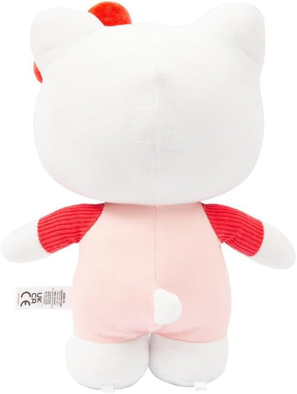 Hello Kitty 30 cm Plüschtier – mit rosa Cord-T-Shirt und rosa Latzhose, weich und kuschelig, Altersgruppen – inklusive Geschenkbox, entzückbares Sammlerstück