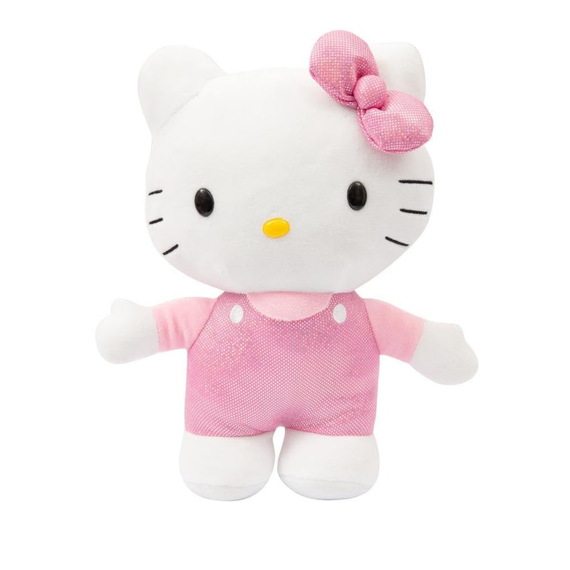 Hello Kitty Giochi Preziosi Morbido Peluche, Alto 30 cm con Outfit alla Moda, Vestitino e Fiocco in Raso Rosa, per Bambini A Partire Da 3 Anni