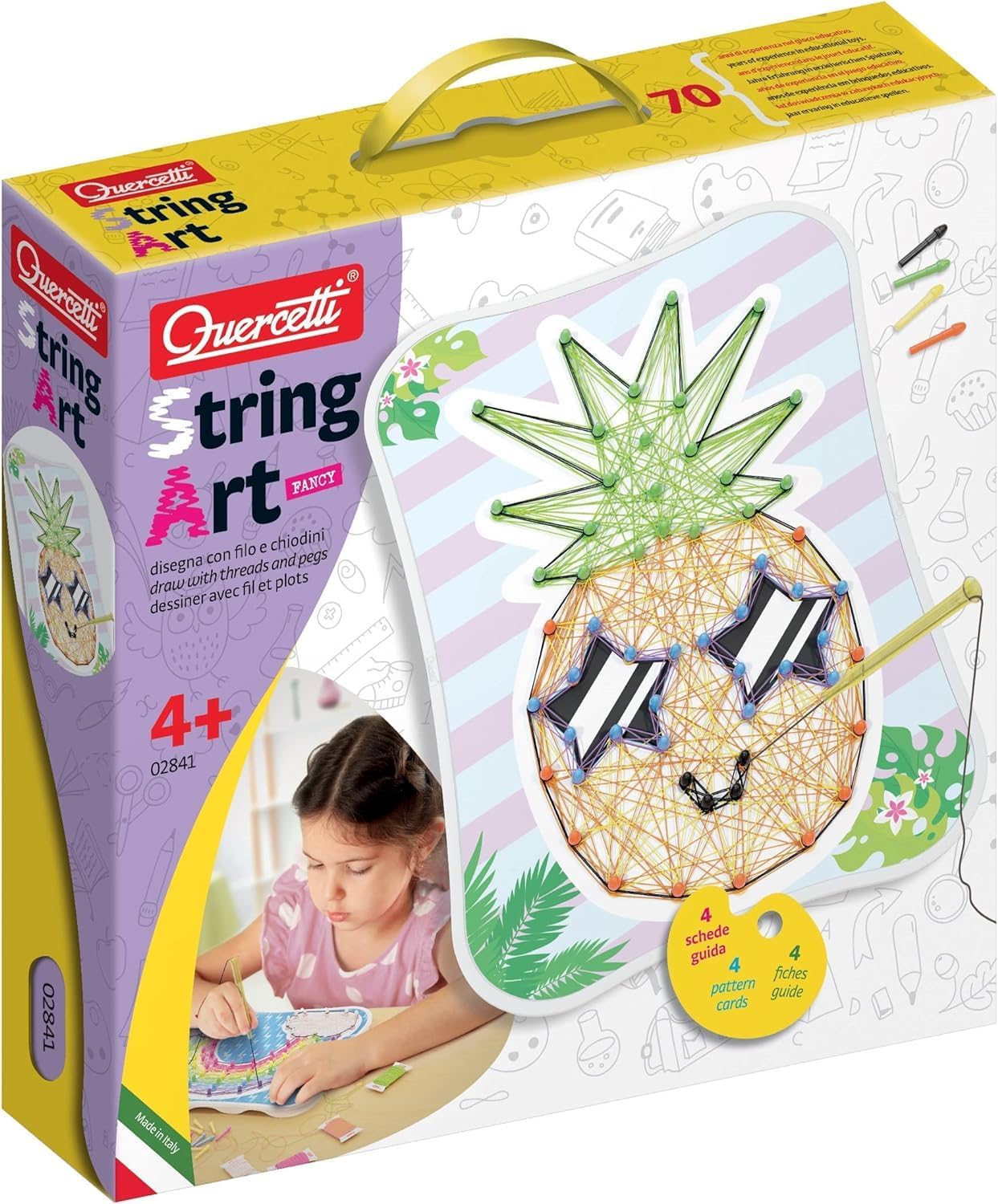 QUERCETTI 2841 Fantasie Quercetti-2841 String Art Phantasie Lernspielzeug, Multicolor