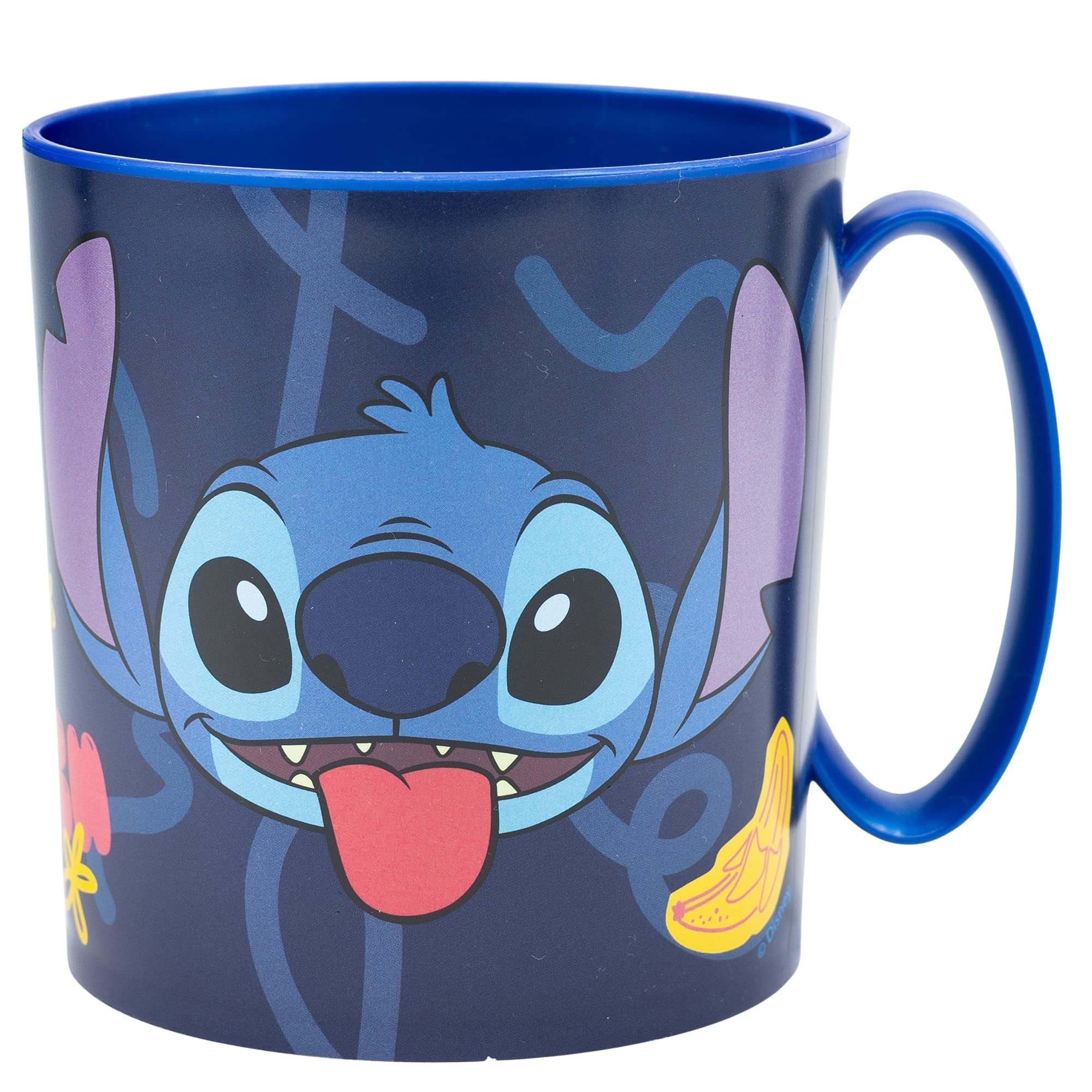 Tazza per Bambini con Grafica Disney Stitch da 350 ml, senza BPA, adatta al microonde, e non va in lavastoviglie