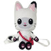 CYPBRANDS Pandy - Peluche gatto bianco 38 cm, peluche zaino con cerniera e nastri regolabili, ideale per bambini e ragazze