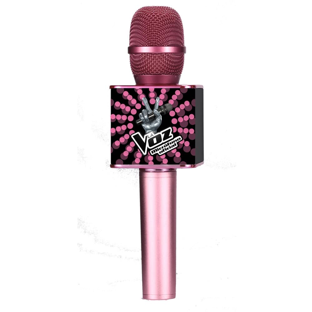 Toy Lab RPTL00101 Oficial La Voz, offizielles Karaoke-Mikrofon, Rosa und Schwarz