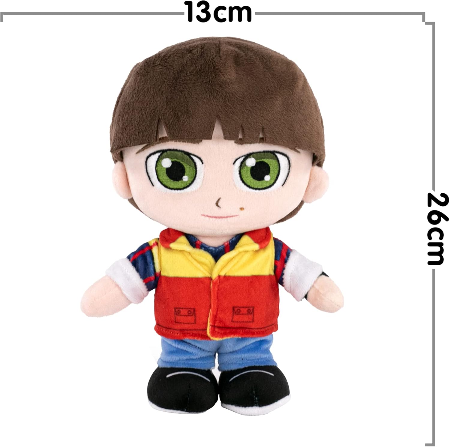 Famosa softies - Peluche Will di Stranger Things 26 cm, consistenza morbida e imbottitura in materiale 100% fibra riciclata, per fan della serie e bambini/e da 12 mesi, (760021117
