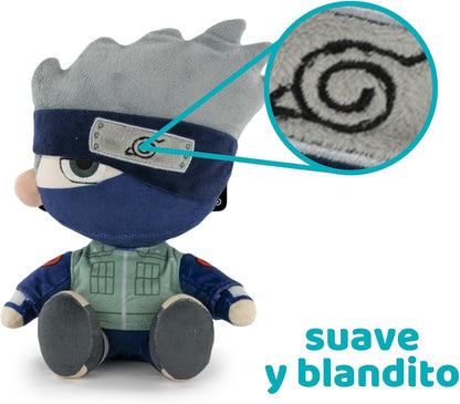 Famosa Softies - Peluche del personaggio Kakashi Hatake del Manga e Anime Naruto, 27 cm, con texture super morbida e morbida, famosa (760022203) Kakasi
