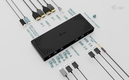 i-tec Universal Docking Station Dual 4K Display - 2X DisplayPort and 2X HDMI, 5X USB Ports