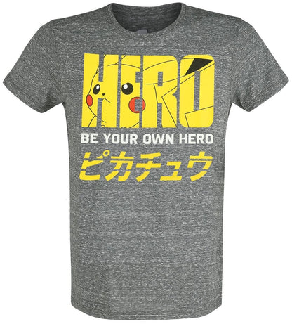 T-Shirt Pokemon Pikachu Pika Hero Uomo Xl