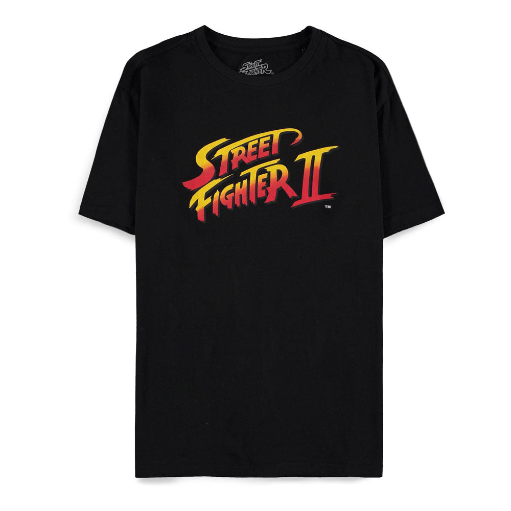 STREET FIGHTER II Logo T-Shirt, Male, Large, Black (TS830444SFG-L)