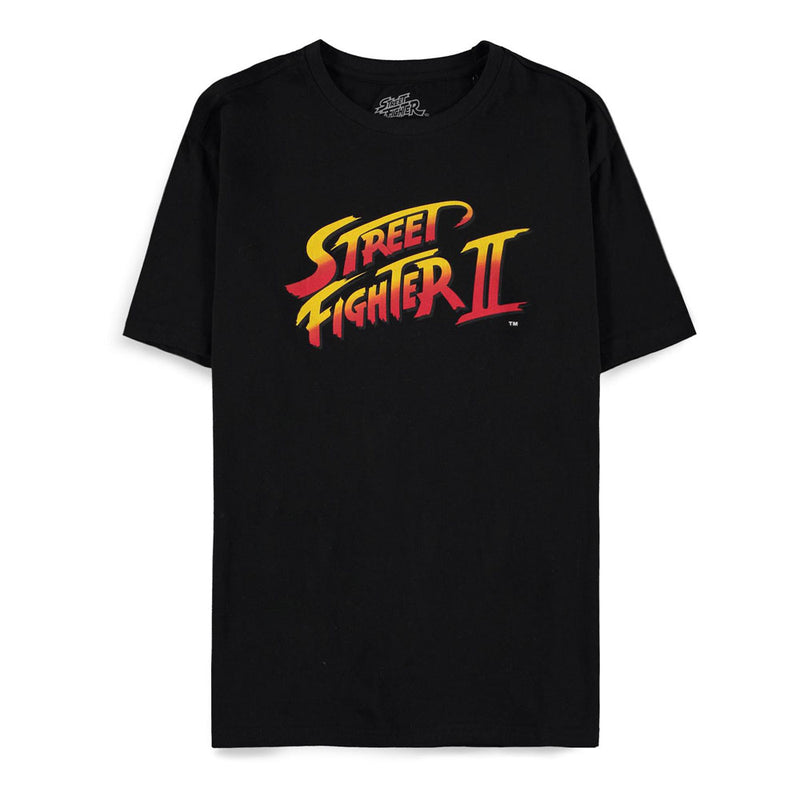 STREET FIGHTER II Logo T-Shirt, Male, Large, Black (TS830444SFG-L)