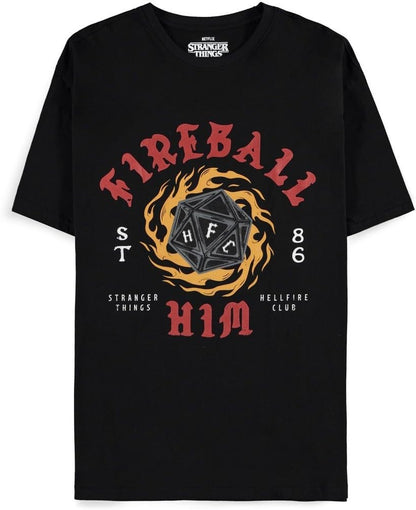 T-Shirt Stranger Things Hellfire Club Fireball Him M
