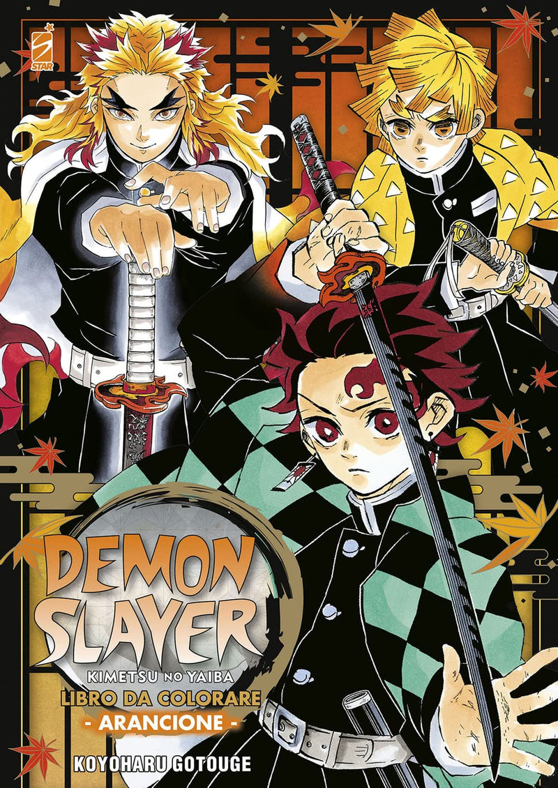 Demon Slayer Libro Da Colorare #03 Arancione