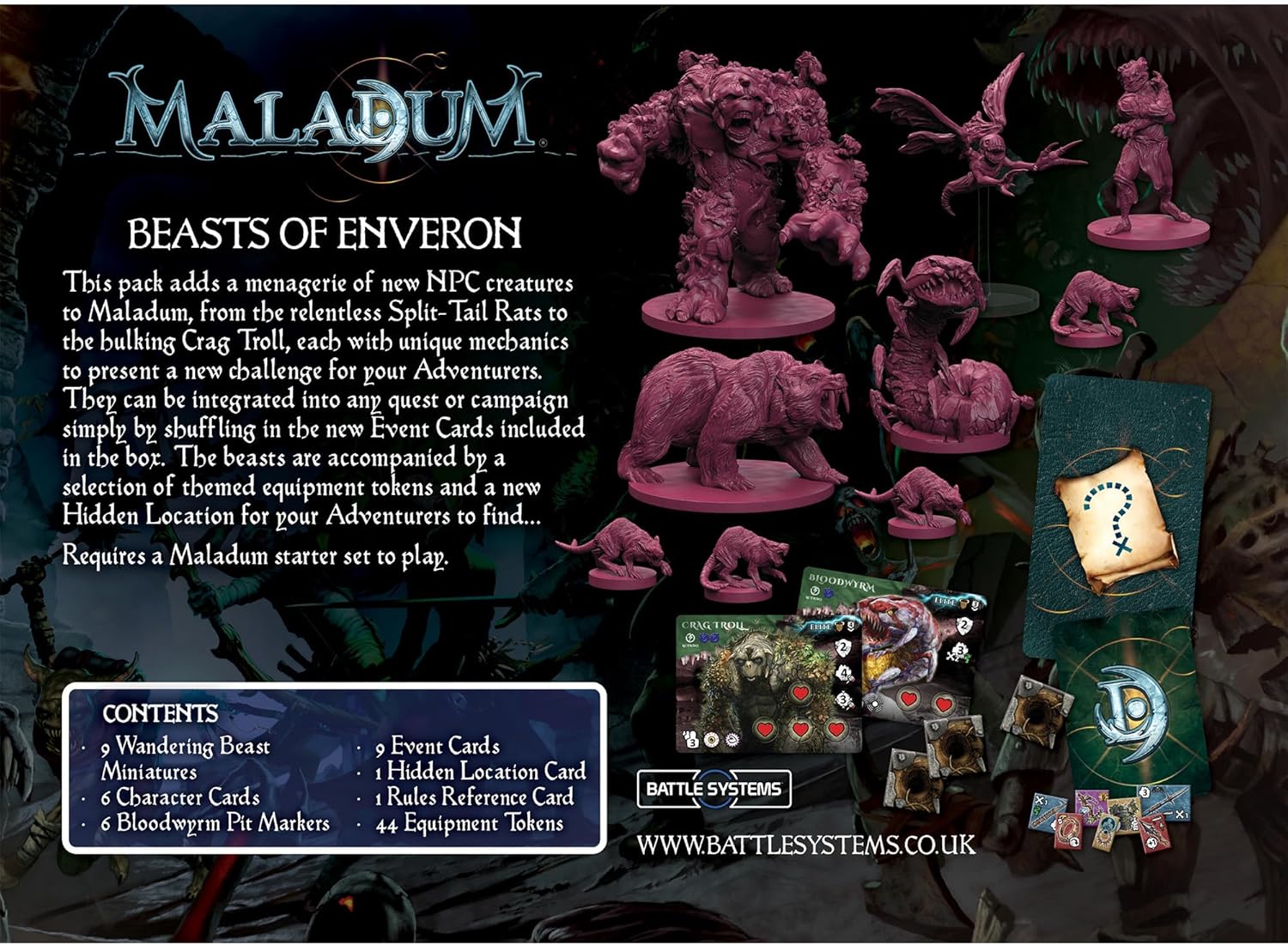 Maladum Beasts of Enveron Expansion - Wandering Monster/Wildlife Supplement for Larger Games Battle Systems Dungeon Crawler Modular Terrain