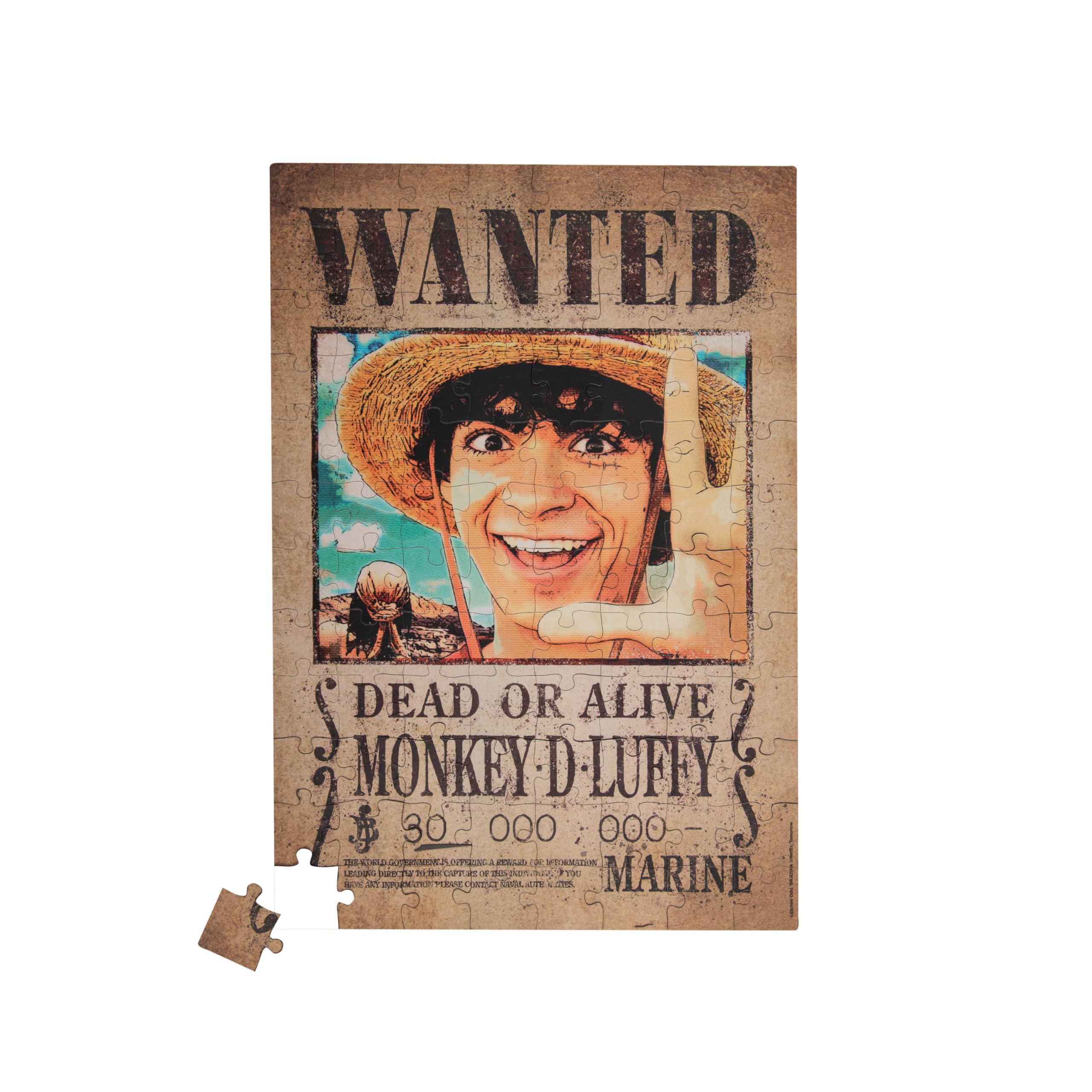 Cinereplicas One Piece - Wanted Luffy Magnetic Puzzle - 96 pcs 29x20cm - Official License