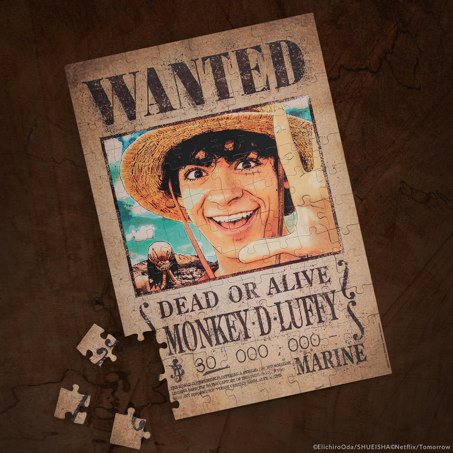 Cinereplicas One Piece - Wanted Luffy Magnetic Puzzle - 96 pcs 29x20cm - Official License