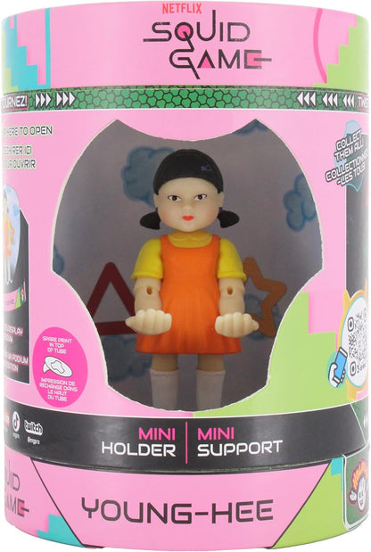 Cable Guys Holdem - Squid Game Young-Hee Girl Collectible Small Tech Accessories & Phone Holder/Stand (iPhone, Samsung, Earbuds, Earphones