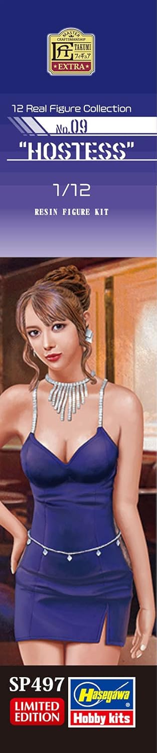 Hasegawa 1/12 Scala 12 Real Figure Collection No.09 'Hostess' - Modellino in plastica costruzione kit # 52297