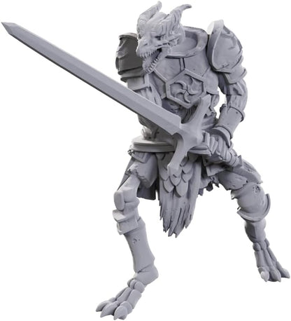 WizKids Dungeons & Dragons Nolzur's Marvelous Miniatures : Skeleton Knights | Unpainted Miniatures | 50th Edition Anniversary