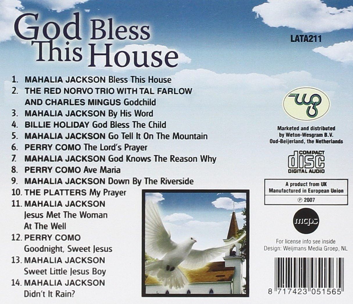 God bless this house / Mahalia Jackson - Billie Holiday - The Platters - Perry Como / CD Christelijk - Gospel - Opwekking - Praise - Worship