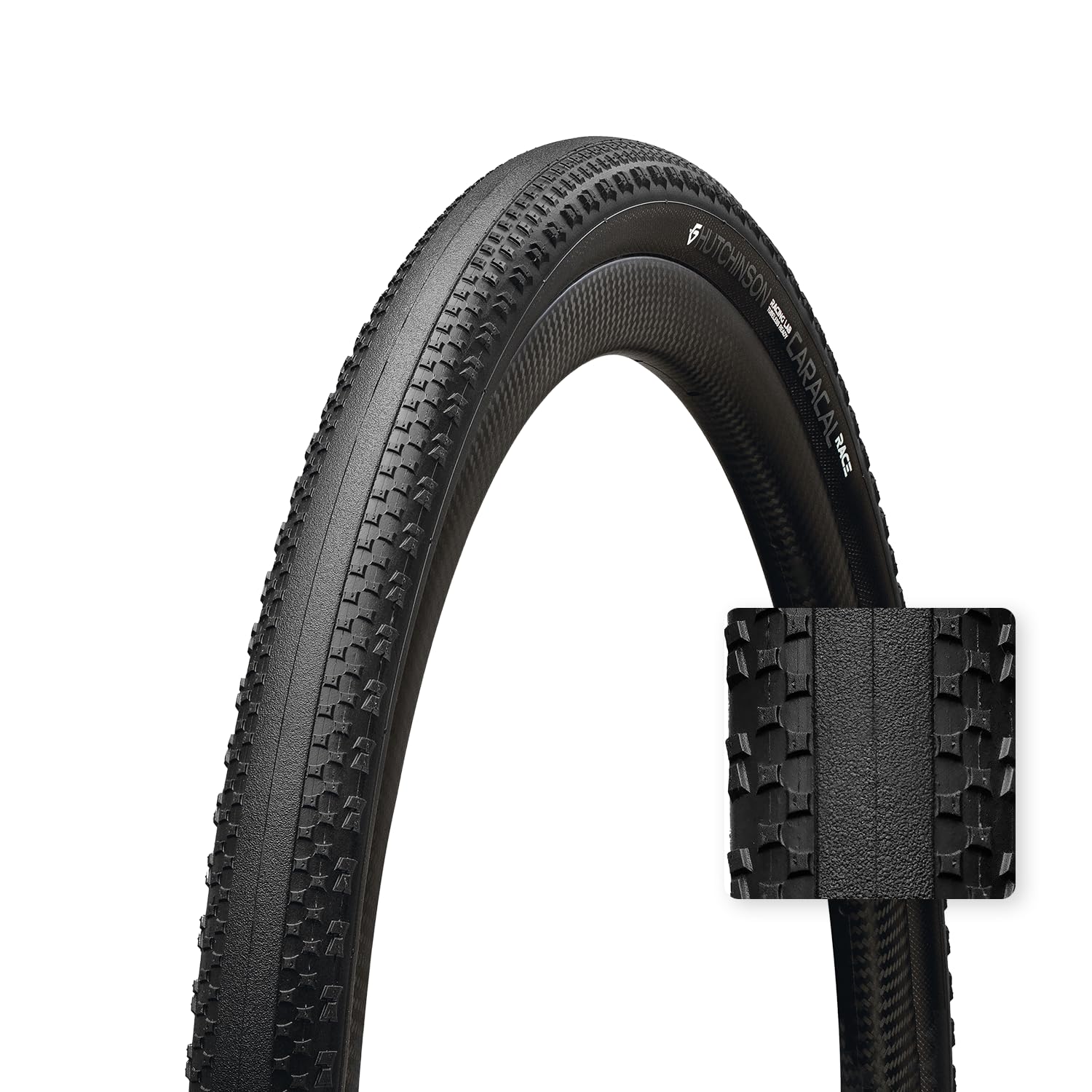 Hutchinson – Caracal Race – Tubeless Ready Gravel Tyre – Mach Tread Ultimate Compound – UltraSwift Casing – High‑Speed Racing Tread – Lightweight
