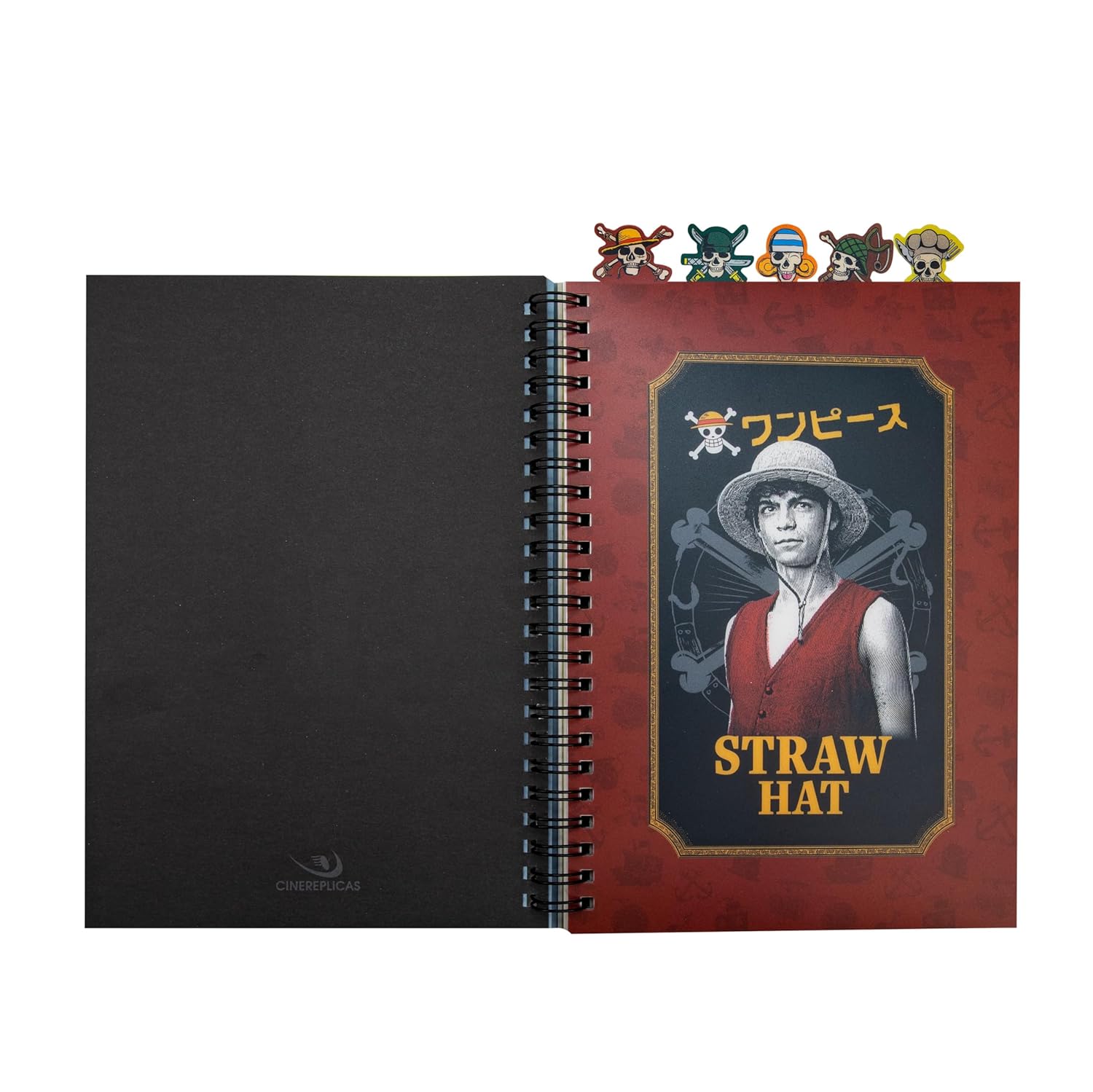 Cinereplicas One Piece - Straw Hat Pirates Tabbed Notebook - 160p - Official License