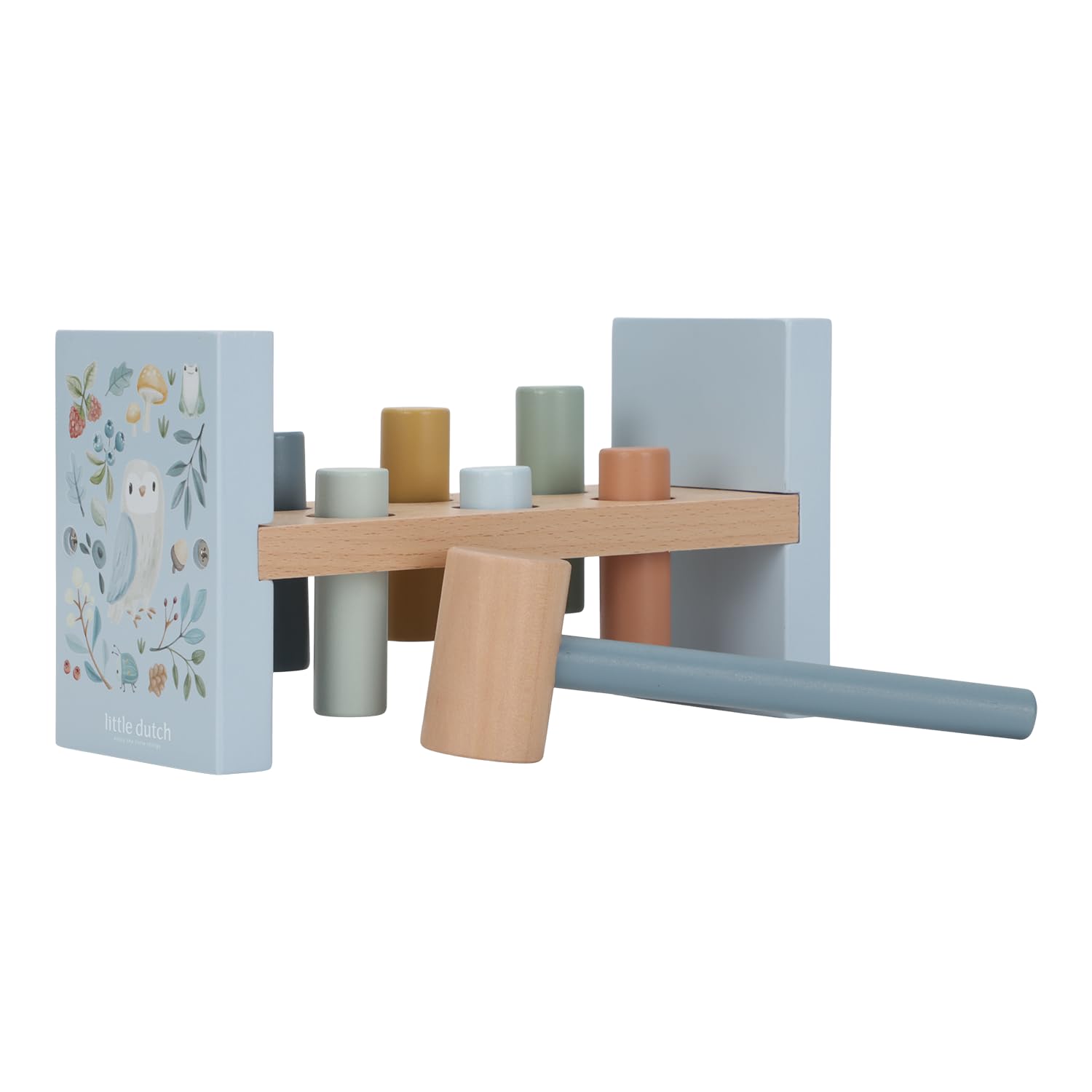Little Dutch 7246 FSC Holz Hammerbank - Forest Friends blau