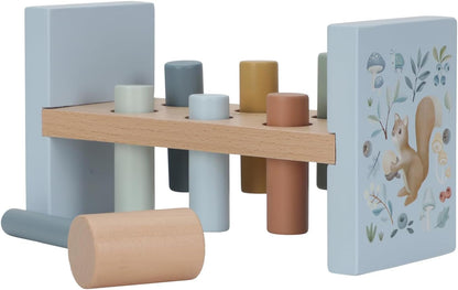 Little Dutch 7246 FSC Holz Hammerbank - Forest Friends blau