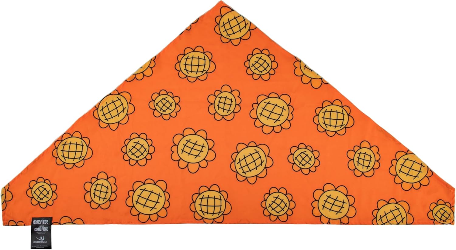 Cinereplicas One Piece - Nami Bandana and Berry Coins Set - 83 * 39 cm - Offizielle Lizenz, Orange/Abendrot im Zickzackmuster (Sunset Chevron), "Bandana: 83 x 39cm Coins: 45mm, 35mm, 30mm, 30mm, 25mm