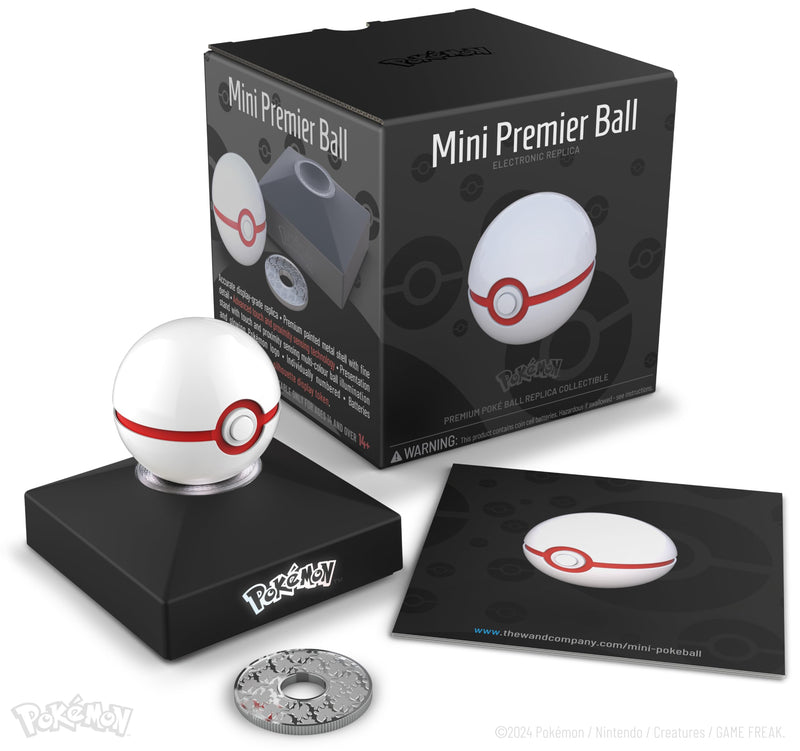 The Wand Company Pokémon Trainer Mini Poké Ball authentic replica (Mini Premier Ball