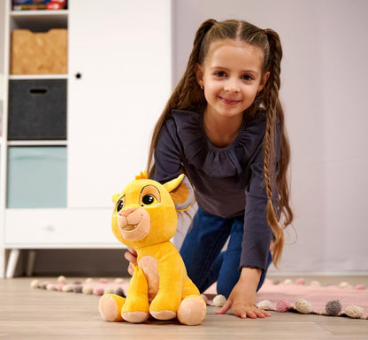 Simba Disney Lion King Character 25cm tall, Celebrating 30 Years of The Lion King, cuddly soft toy for kids and adults for birthday and gift or just collect them all, Brown