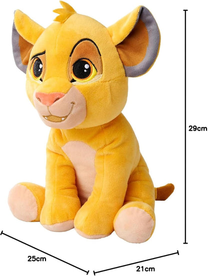Simba Disney Lion King Character 25cm tall, Celebrating 30 Years of The Lion King, cuddly soft toy for kids and adults for birthday and gift or just collect them all, Brown
