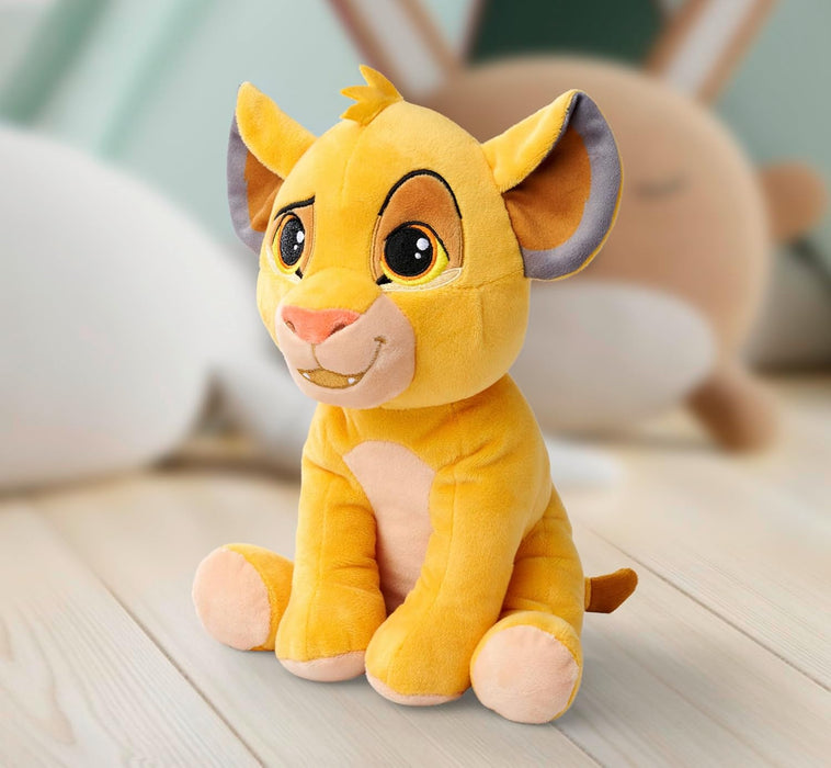 Simba Disney Lion King Character 25cm tall, Celebrating 30 Years of The Lion King, cuddly soft toy for kids and adults for birthday and gift or just collect them all, Brown