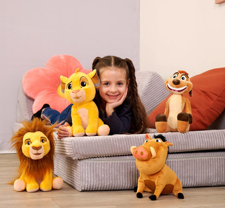 Simba Disney Lion King Character 25cm tall, Celebrating 30 Years of The Lion King, cuddly soft toy for kids and adults for birthday and gift or just collect them all, Brown