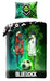 Halantex Blue Lock 2 Figuren Fußball- Bettwäsche-Set aus Baumwolle - Bettbezug 140 x 200 cm und Kissenbezug 70 x 90 cm - Mehrfarbig