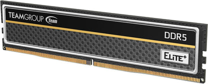TEAMGROUP Elite Plus DDR5 32GB (2x16GB) 4800MHz PC5-38400 CL40 Unbuffered Non-ECC 1.1V UDIMM 288 Pin Desktop Memory Module Ram (Black) - TPBD532G4800HC40DC01