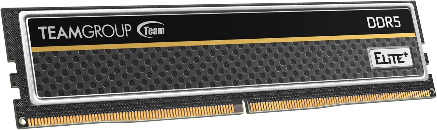 TEAMGROUP Elite Plus DDR5 32GB (2x16GB) 4800MHz PC5-38400 CL40 Unbuffered Non-ECC 1.1V UDIMM 288 Pin Desktop Memory Module Ram (Black) - TPBD532G4800HC40DC01