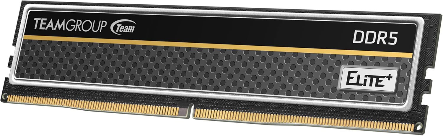 TEAMGROUP Elite Plus DDR5 32GB (2x16GB) 4800MHz PC5-38400 CL40 Unbuffered Non-ECC 1.1V UDIMM 288 Pin Desktop Memory Module Ram (Black) - TPBD532G4800HC40DC01
