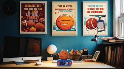 Lexibook, Basketbal, Basketbal nachtlampje wekker, Geluiden en melodieën, LCD scherm met achtergrondverlichting, Lichtgevend, Snooze, Blauw/oranje, RL800BA