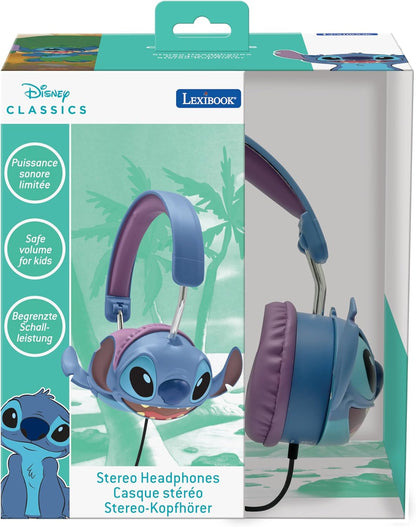 Lexibook -  Disney Stitch - Wired Foldable Headphone  (Hp015D)