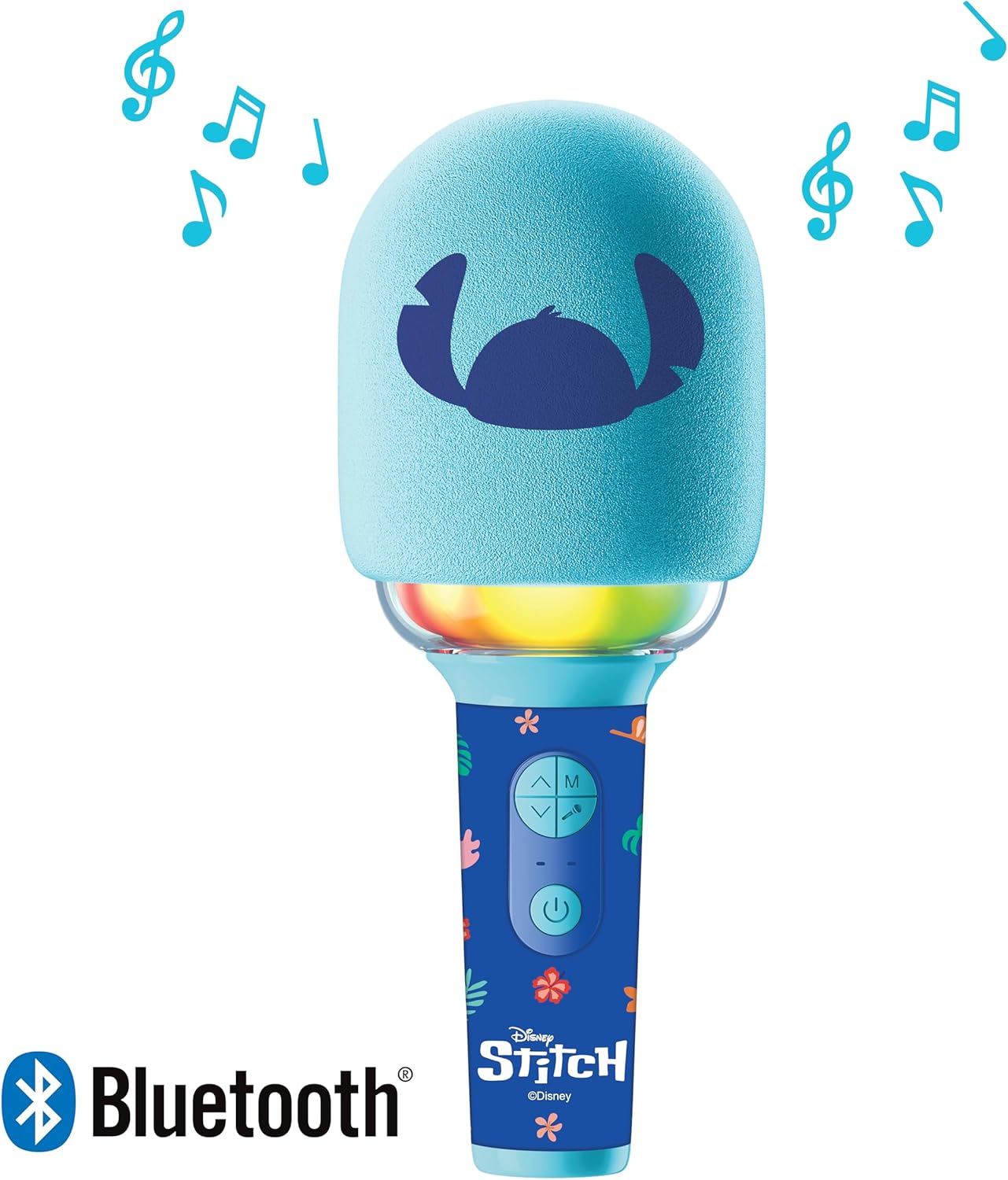 Lexibook, Disney Stitch, Draadloze microfoon met luidspreker en lichten, 4 stemvervormers, Veelkleurige lichteffecten, Oplaadbare batterij, MIC280D