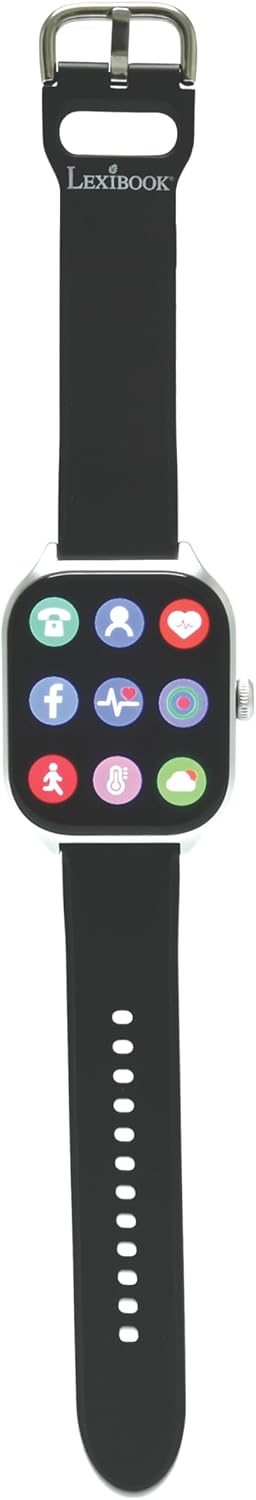 Lexibook, Power Watch, Verbonden horloge compatibel met iOS en Android, Ontvangt oproepen en meldingen, Sportcoach met 7 trainingsmodi, Complete gezondheidstracker, Spraakassistent, DMW075