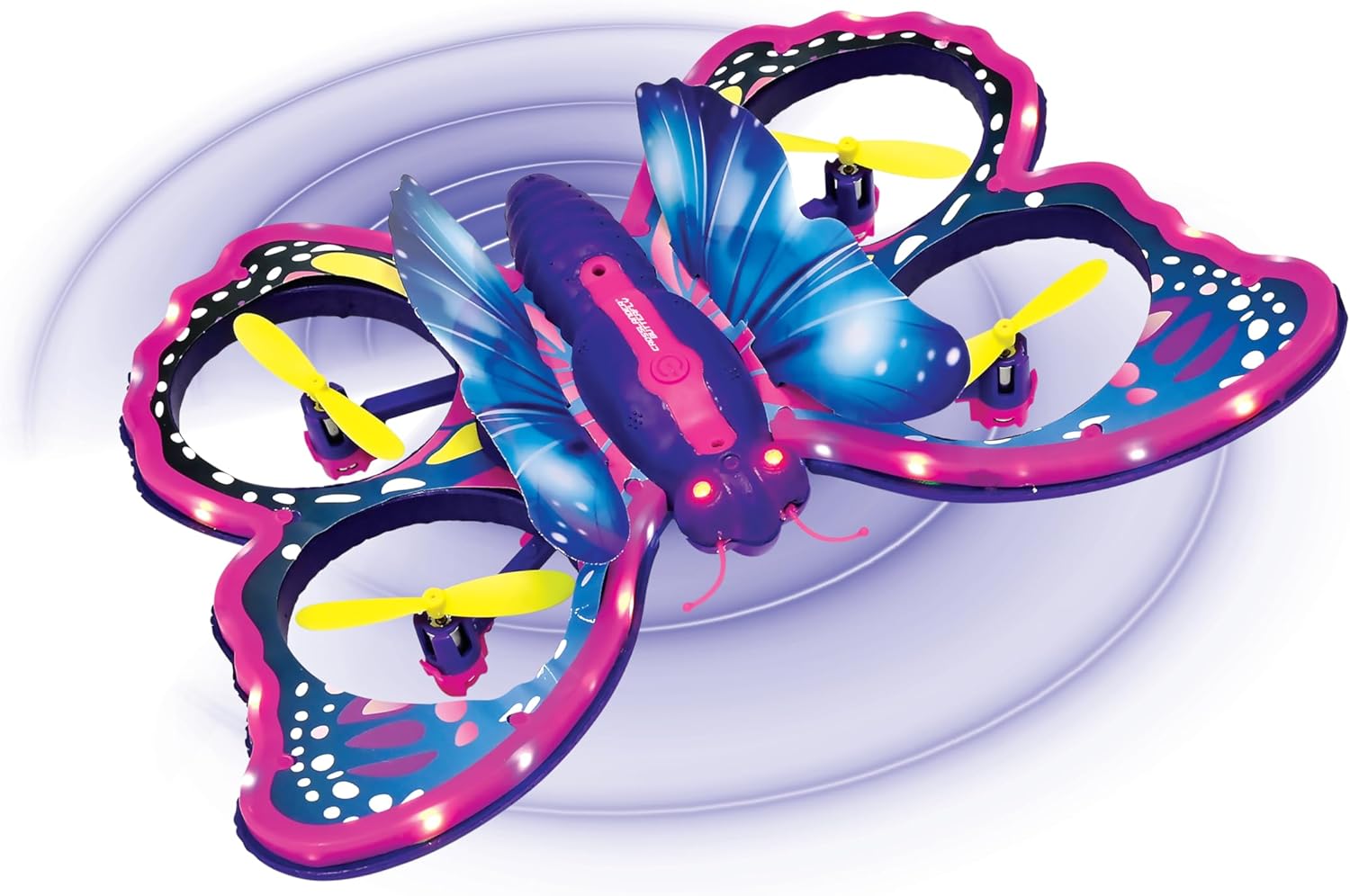 Lexibook, Crosslander Butterfly, Mijn Telegeleide Vliegende Vlinder, Multidirectionele Vlucht tot 12 km/u, Loopings, Afstandsbediening met 2 bedieningsmodi, Geluids- en Lichteffecten, Roze